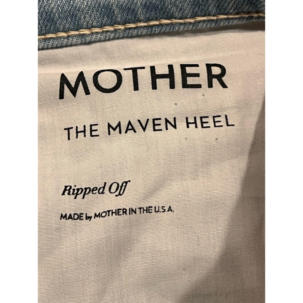 MOTHER Light Wash Distressed Boot Cut Jeans - Picture 12 of 13